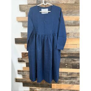 NotPerfectLinen new Emilie dress admiral blue size M